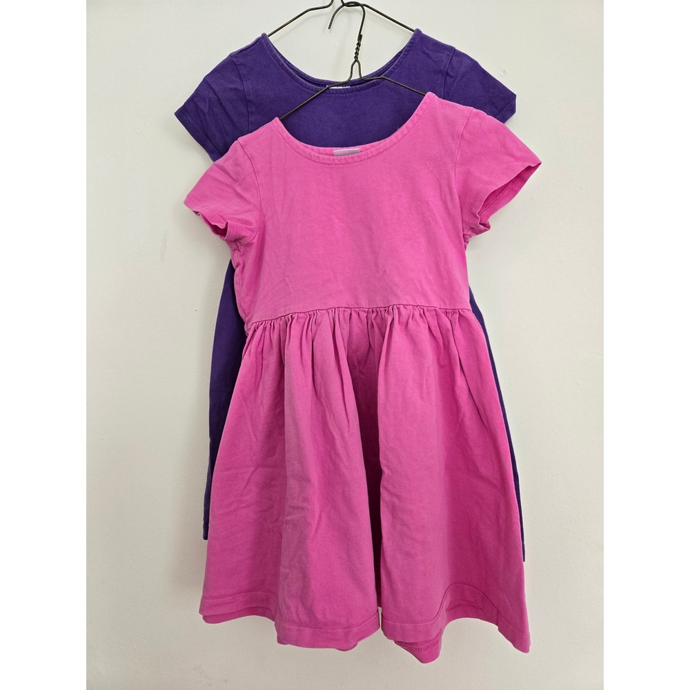 Hanna Andersson Girls Bundle of 2 Skater DressPink and Purple US 6-7‎